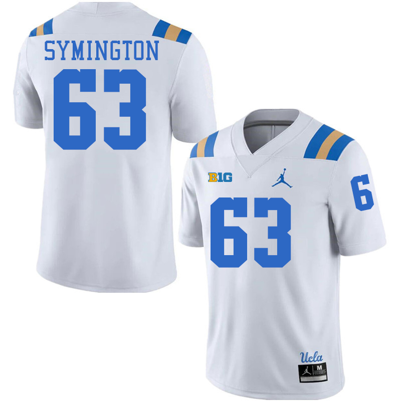 UCLA Bruins #63 Kory Symington Big 10 Conference College Football Jerseys Stitched Sale-White